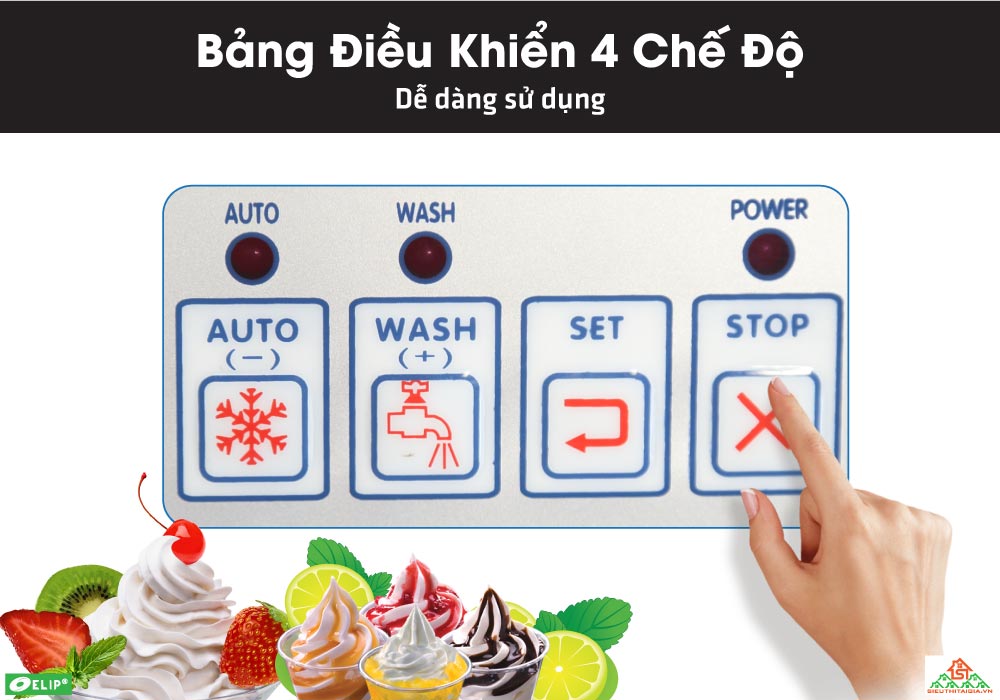 sử dụng máy làm kem tươi Elip Ytali